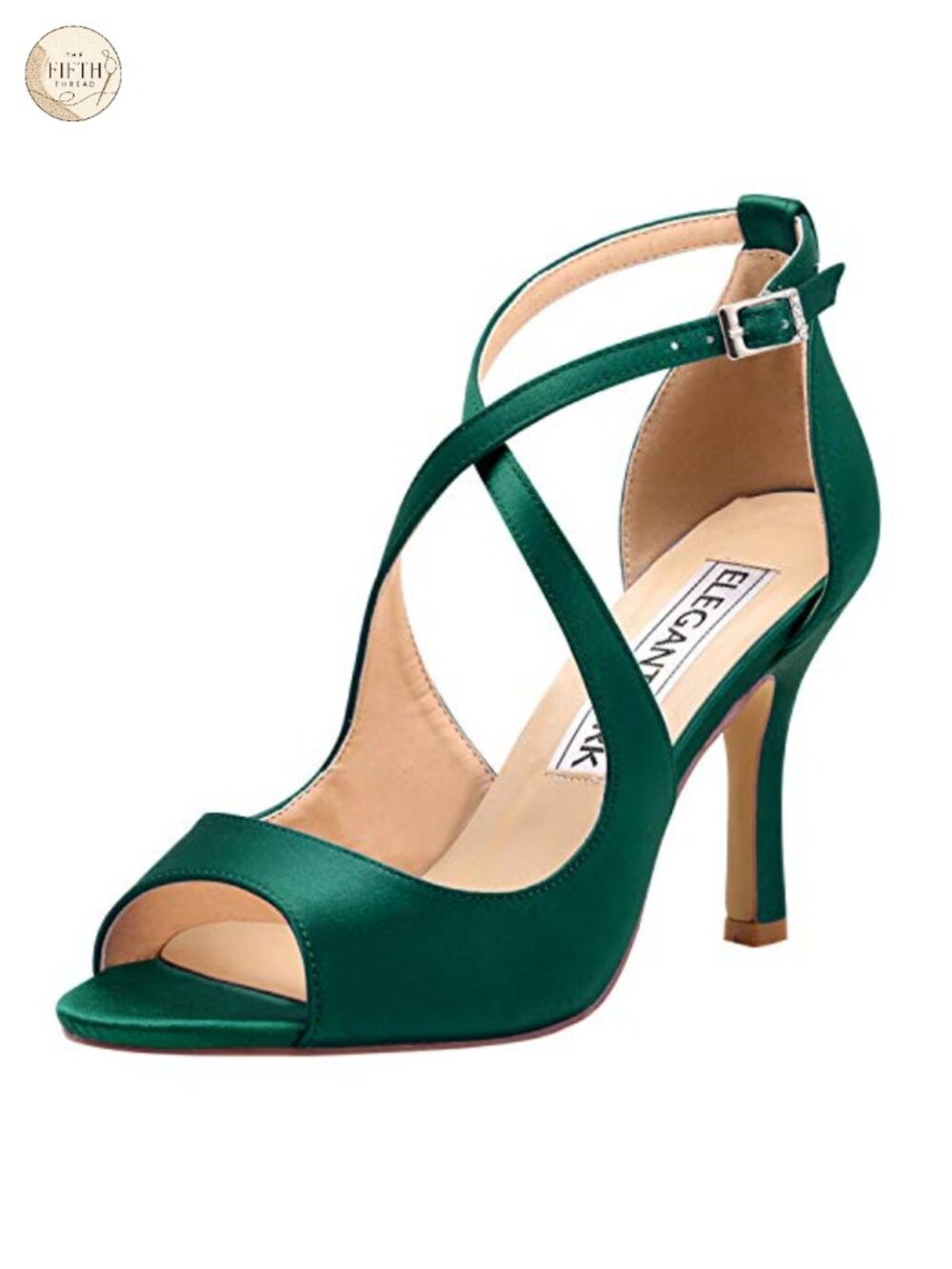 Satin Strappy Peep Toe Heeled Sandals Wedding Prom Dress
